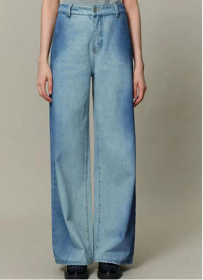 মাঝারি উচ্চ কোমর সঙ্গে loose-fit প্রশস্ত পা নকশা